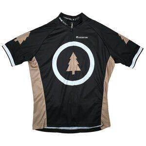 Blackbottoms Medium Mens Bike Cycling Jersey All Black 5518 Designs